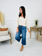 Judy Blue Places To Be Wide Leg Cropped Jeans