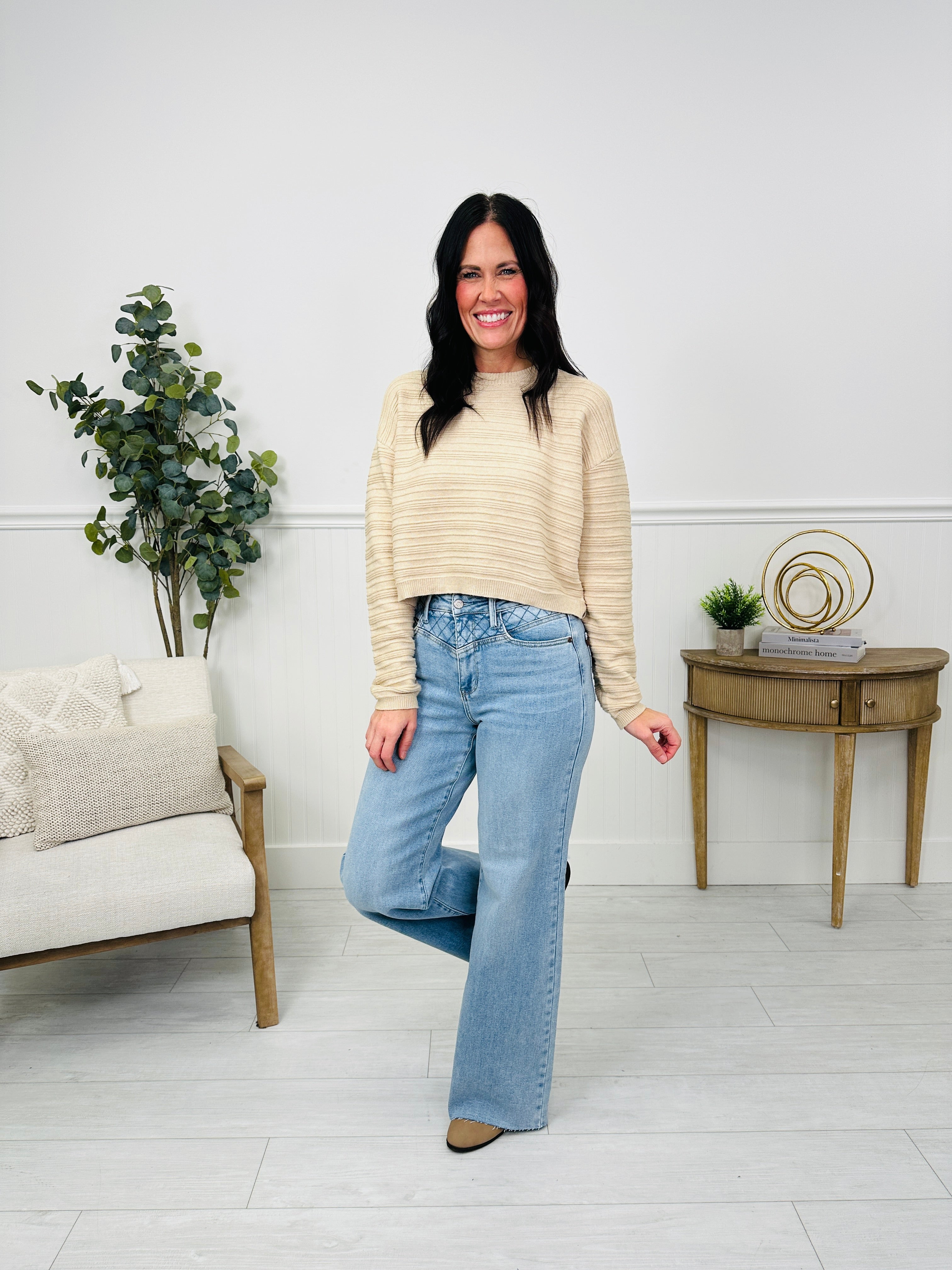 Judy Blue Stitched In Time Retro Wide Leg Jeans