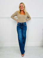 Caught Your Attention Straight Tummy Control Jeans