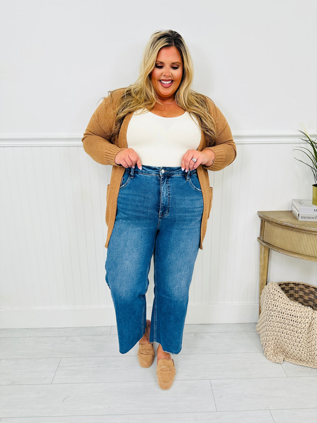 My Everything Cropped Wide Leg Tummy Control Jeans