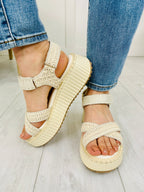 The Woven Way Wedges In White