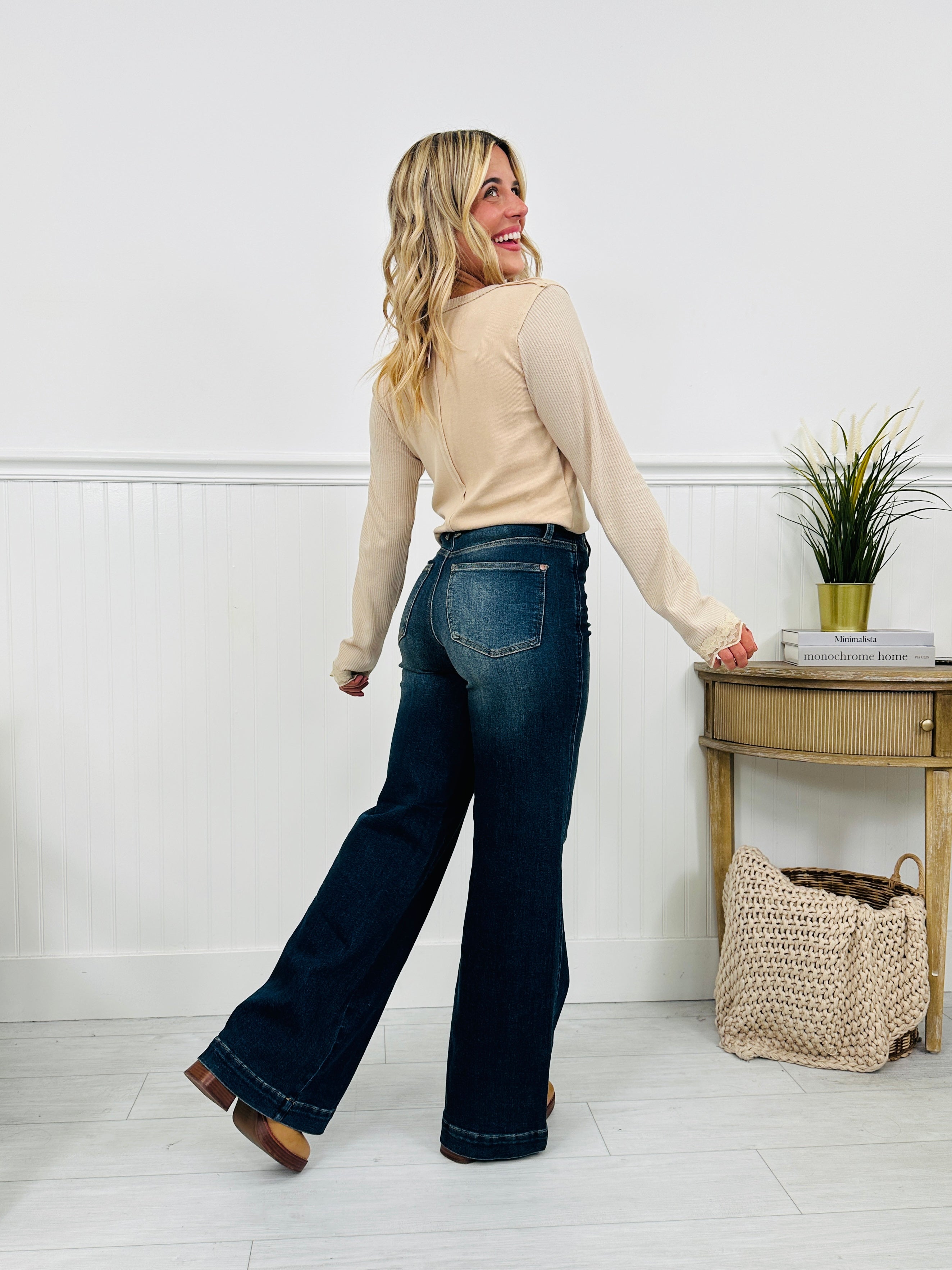 Judy Blue The One For Me Retro Wide Leg Jeans