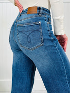 Judy Blue Places To Be Wide Leg Cropped Jeans