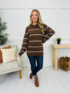 Parallel Paths Sweater in Brown/Ivory