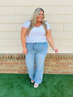 Wear Everywhere Wide Leg Tummy Control Jeans