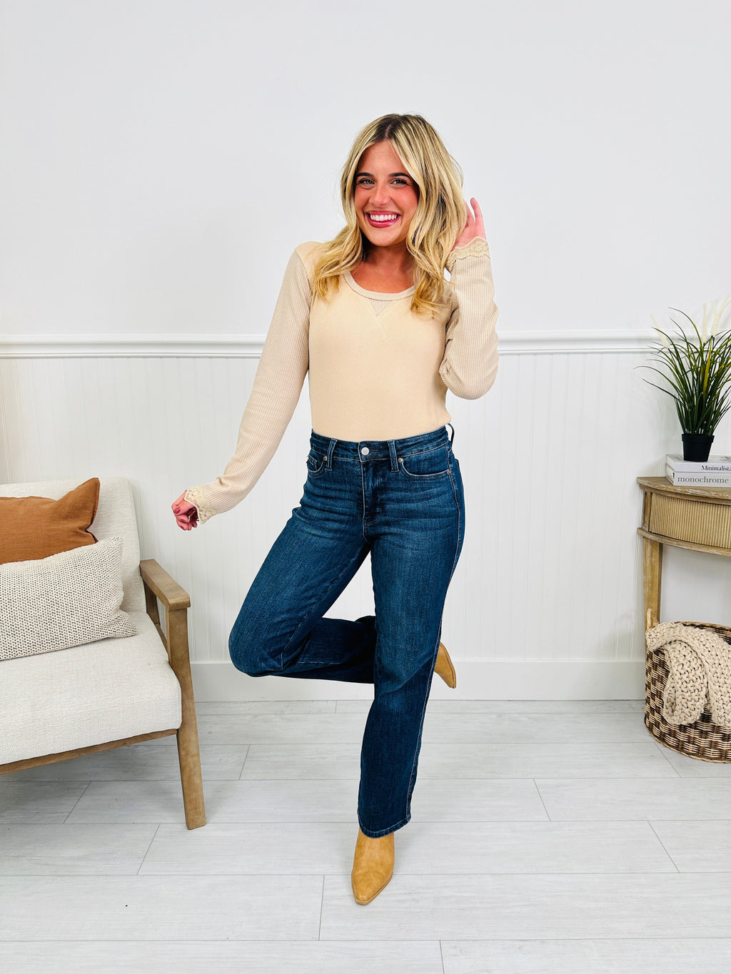 Judy Blue Be In Control Tummy Control Straight Jeans in Regular and Petite