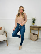 Judy Blue We Stay Fly Button Fly Skinny Jeans