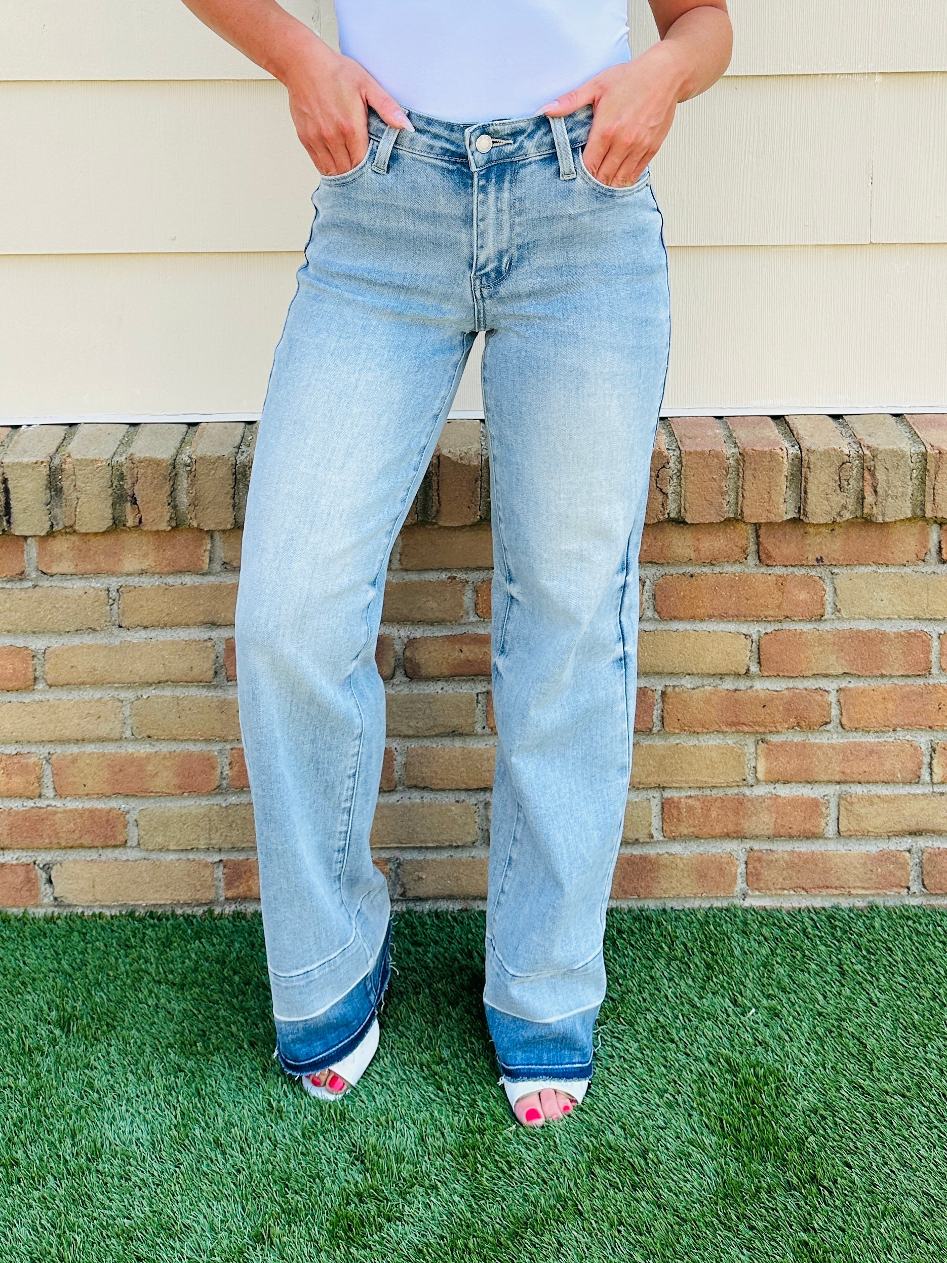 Judy Blue Release Your Inhibitions Wide Leg Jeans