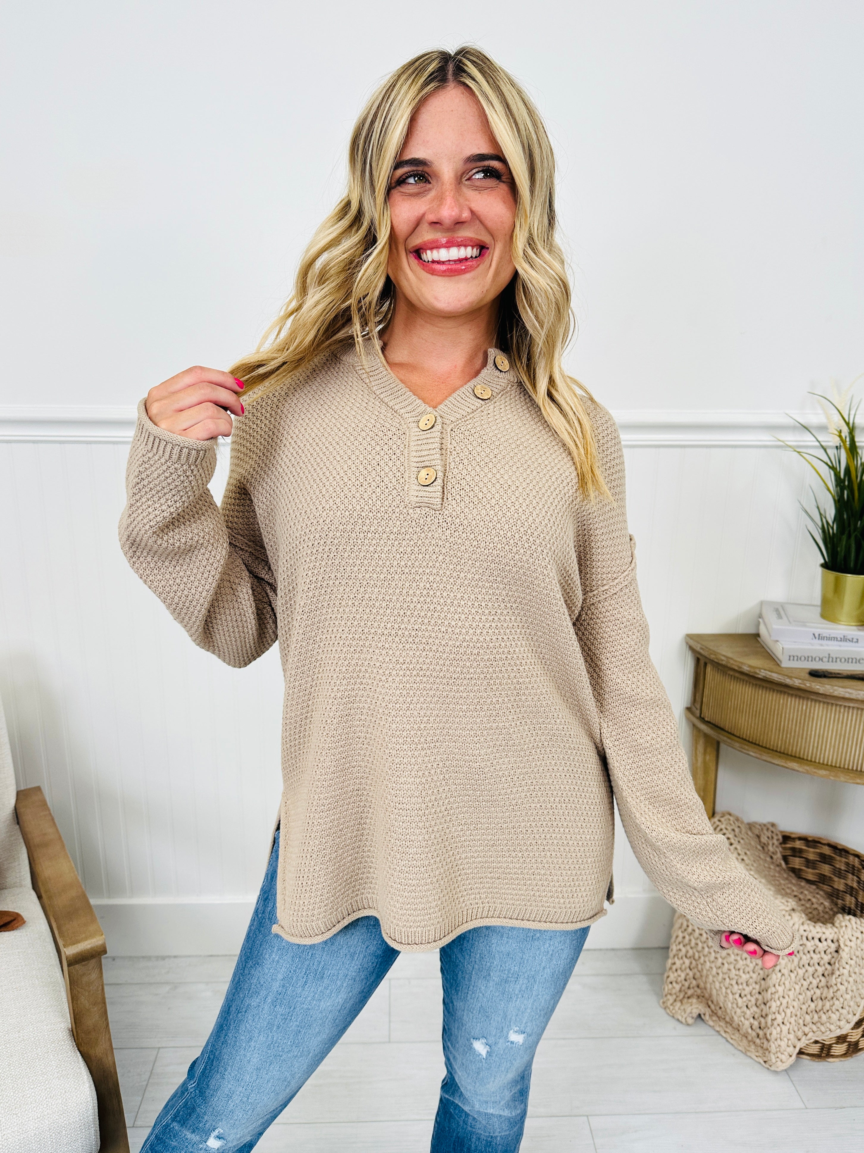 Reset Button Sweater- Multiple Colors!