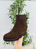 Uptown Lift Boots in Brown