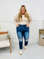 Bridge The Gap Cropped Straight Tummy Control Jeans
