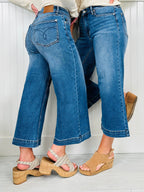 Judy Blue Places To Be Wide Leg Cropped Jeans