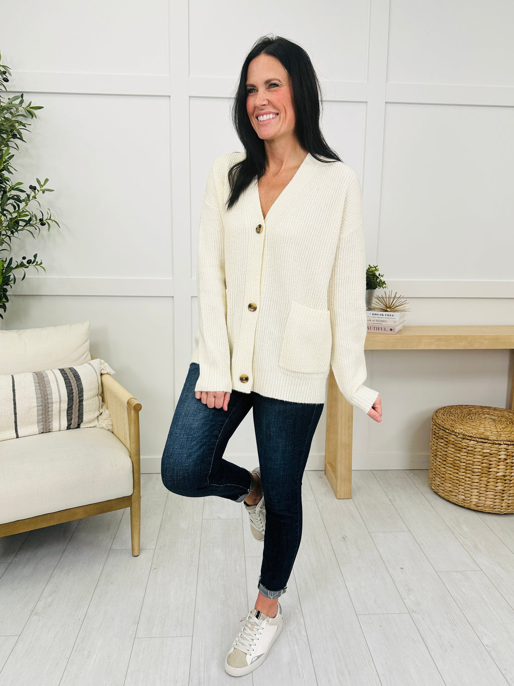 Just One More Layer Cardigan in Cream