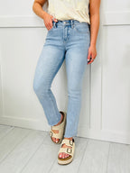 One Step Ahead Tummy Control Cropped Step Hem Jeans
