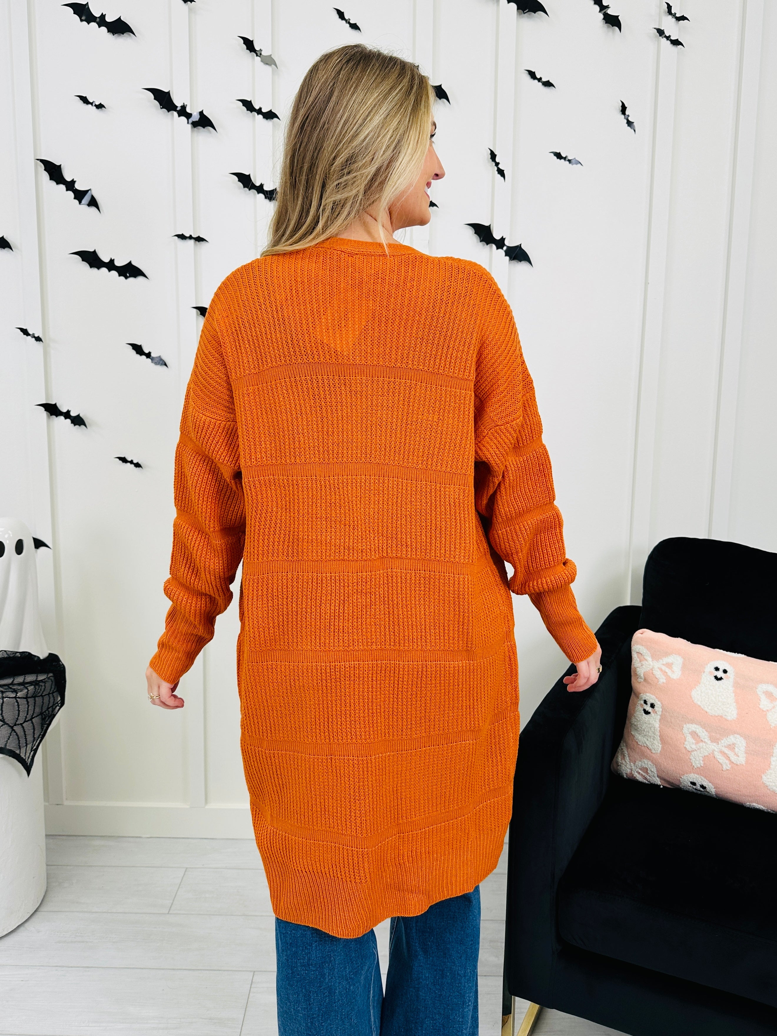 Pockets Full Of Calm Cardigan in Rust