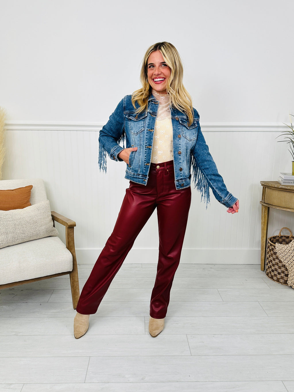 Judy Blue Flawless Finish Tummy Control Faux Leather Pants