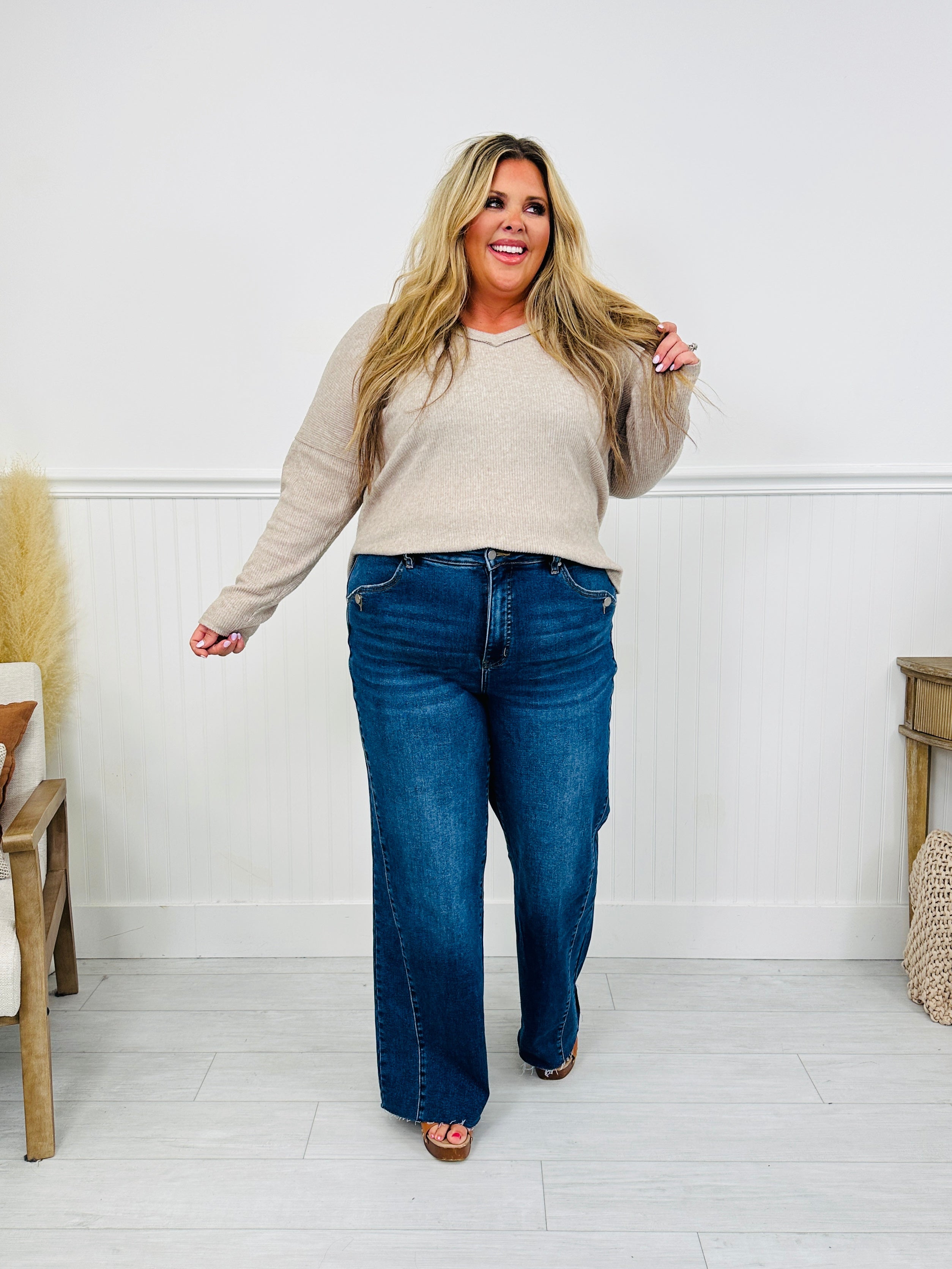 Caught Your Attention Straight Tummy Control Jeans