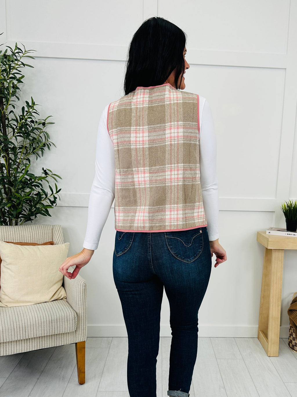 Checked Romance Vest