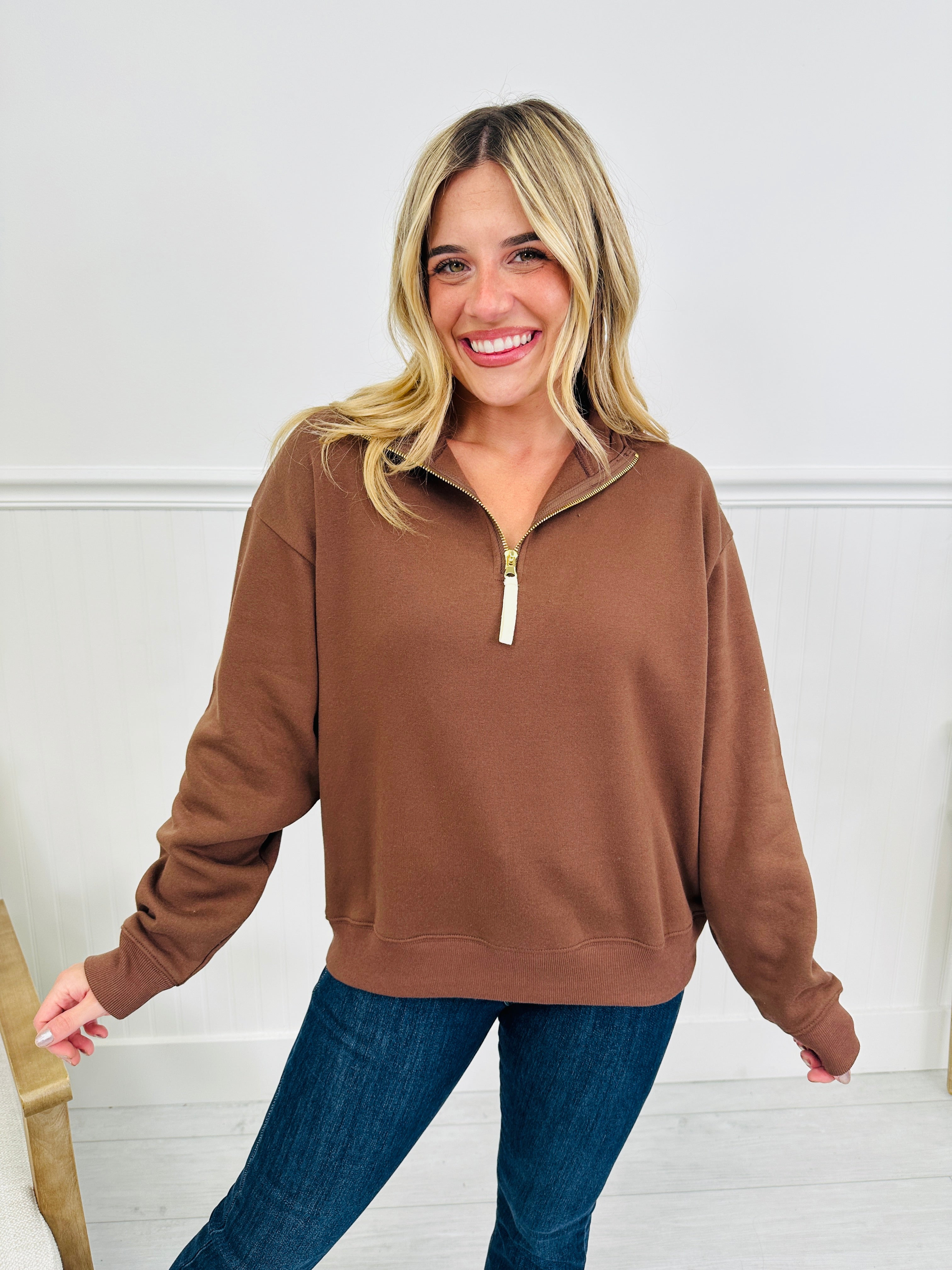 Zip Into Fall Pullover-- Multiple Colors!