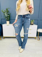 Judy Blue REG/CURVY Get Something Straight Mid Rise Jeans