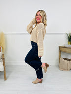 Fall Into Place Tummy Control Wide Leg Crop Jeans