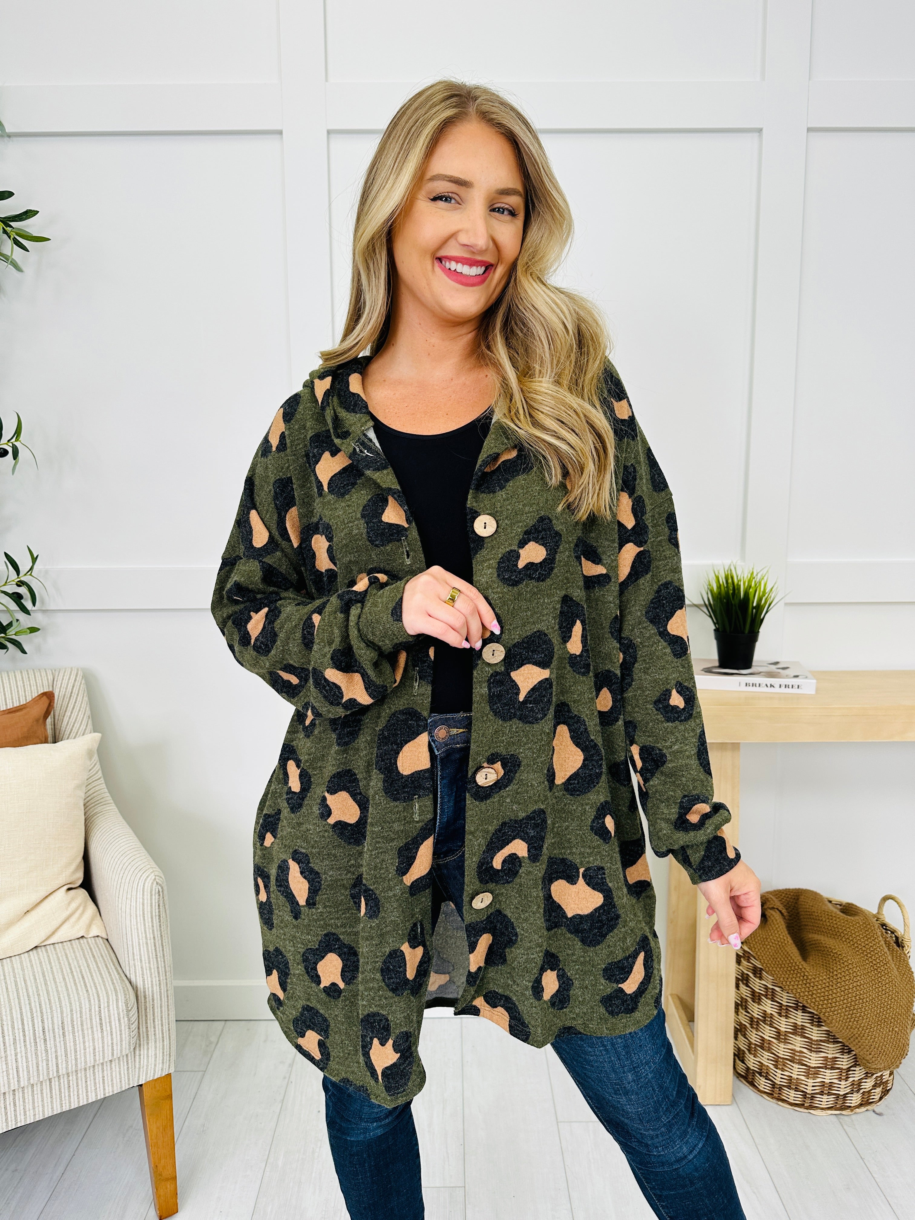 Wild At Dusk Cardigan in Olive