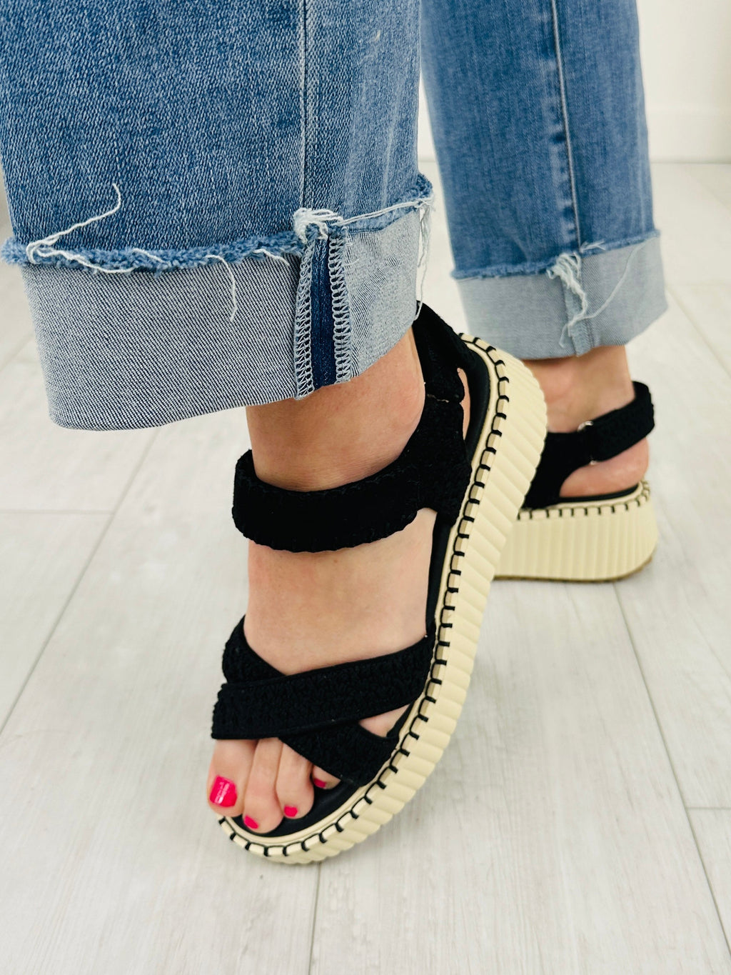 The Woven Way Wedges In Black