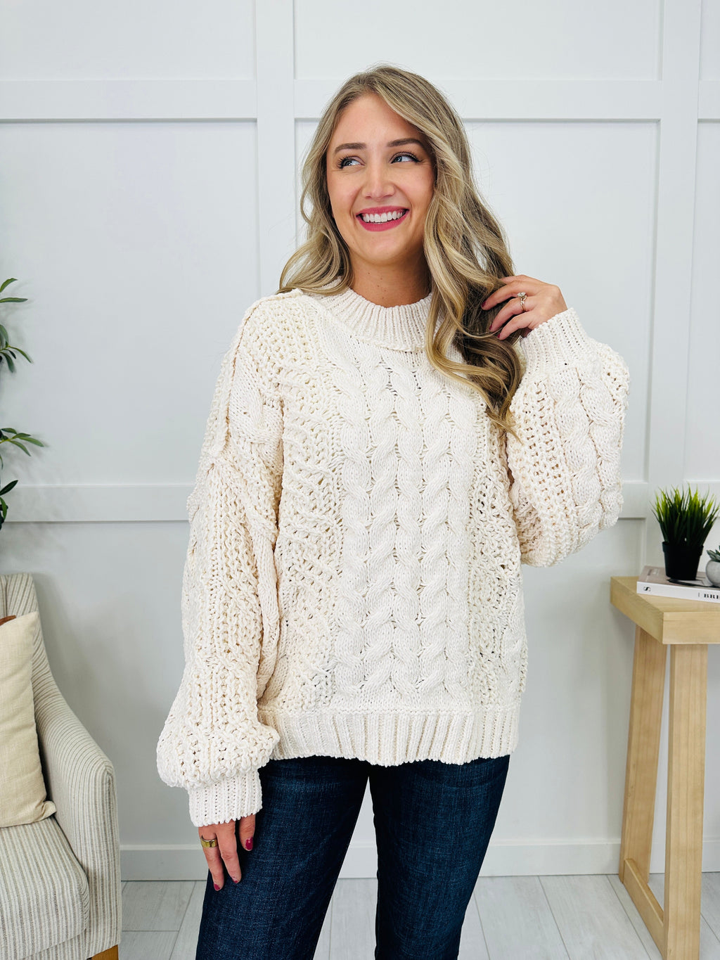 Crisp Comforts Sweater in Cream