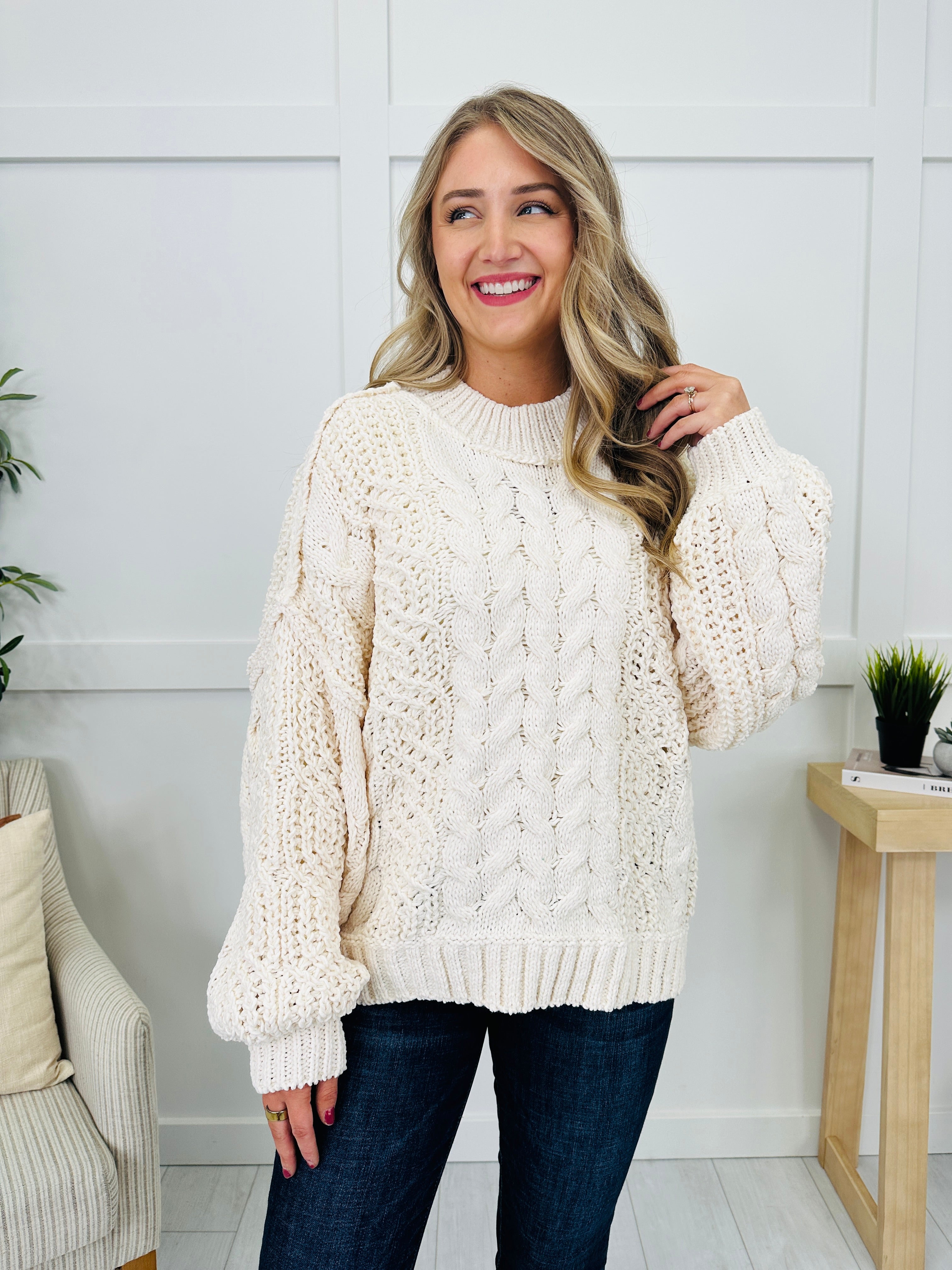 Crisp Comforts Sweater in Cream