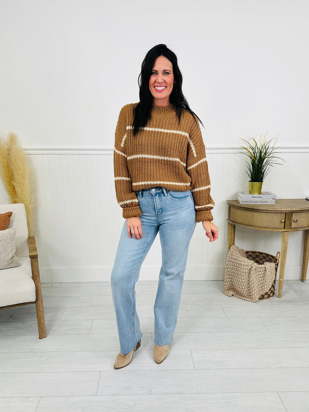 Feeling Brand New Slim Wide Leg Tummy Control Jeans