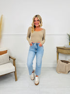 Along For The Ride Wide Leg Cropped Jeans With Tummy Control