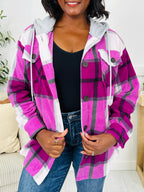 Cabin Whisper Shacket in Lt Plum