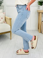 One Step Ahead Tummy Control Cropped Step Hem Jeans