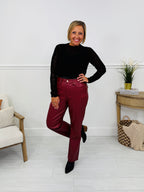 Judy Blue Flawless Finish Tummy Control Faux Leather Pants