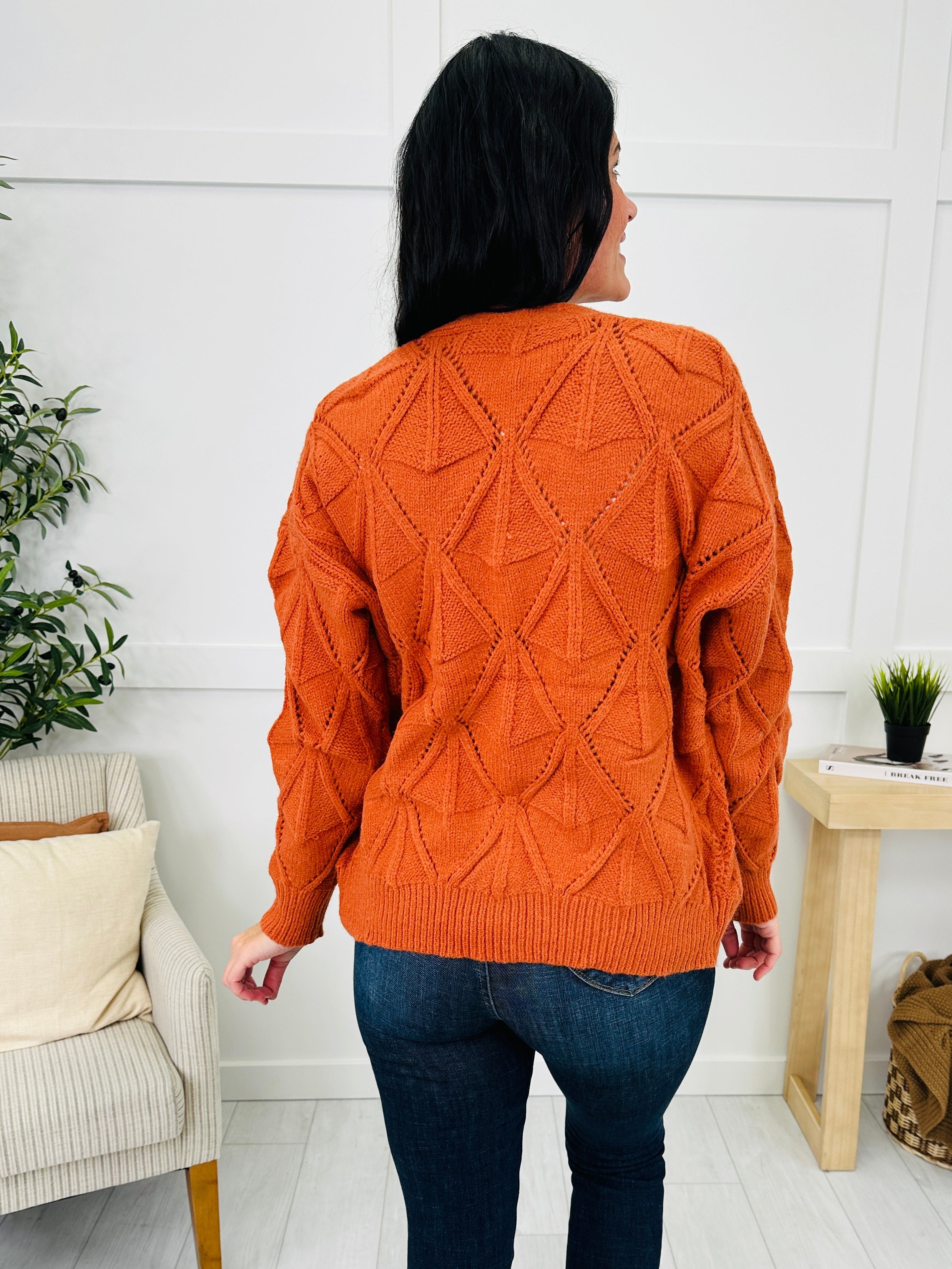 Hold Me Like This Cardigan Rust