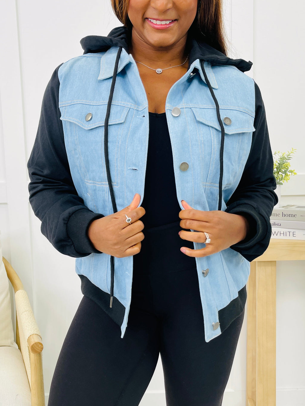 Say What You Want Jacket In Light Denim