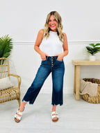 Judy Blue On The Fly Cropped Wide Leg Jeans