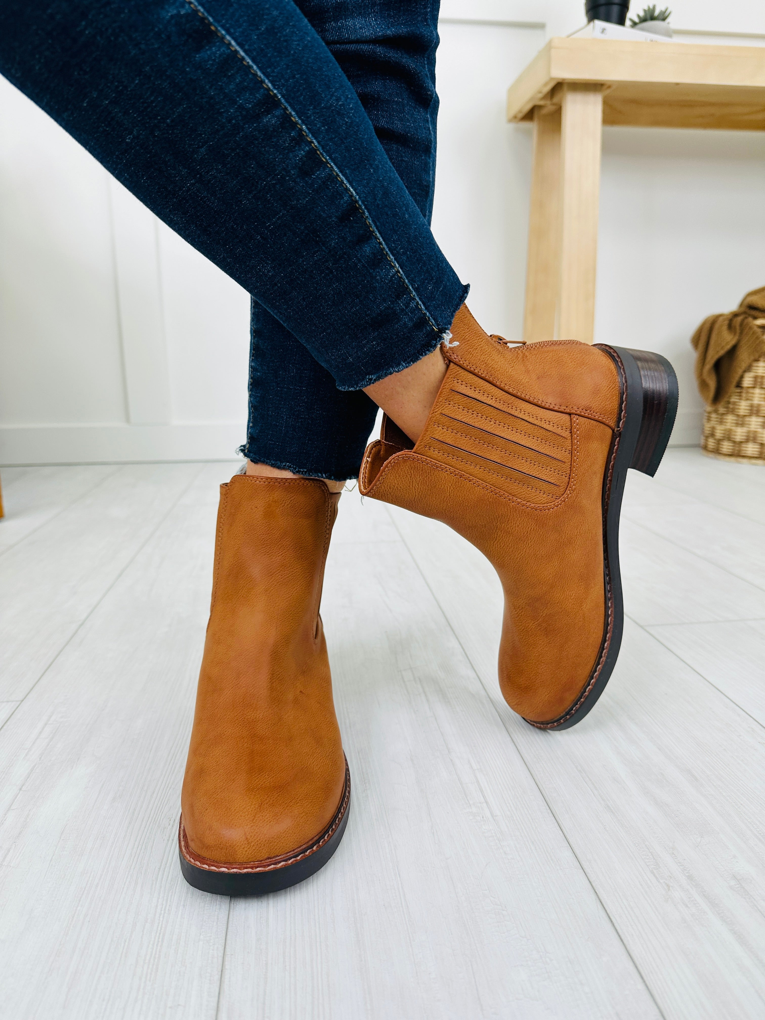 Quiet Storm Booties in Tan