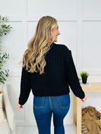 Wrapped For Weather Cardigan in Black