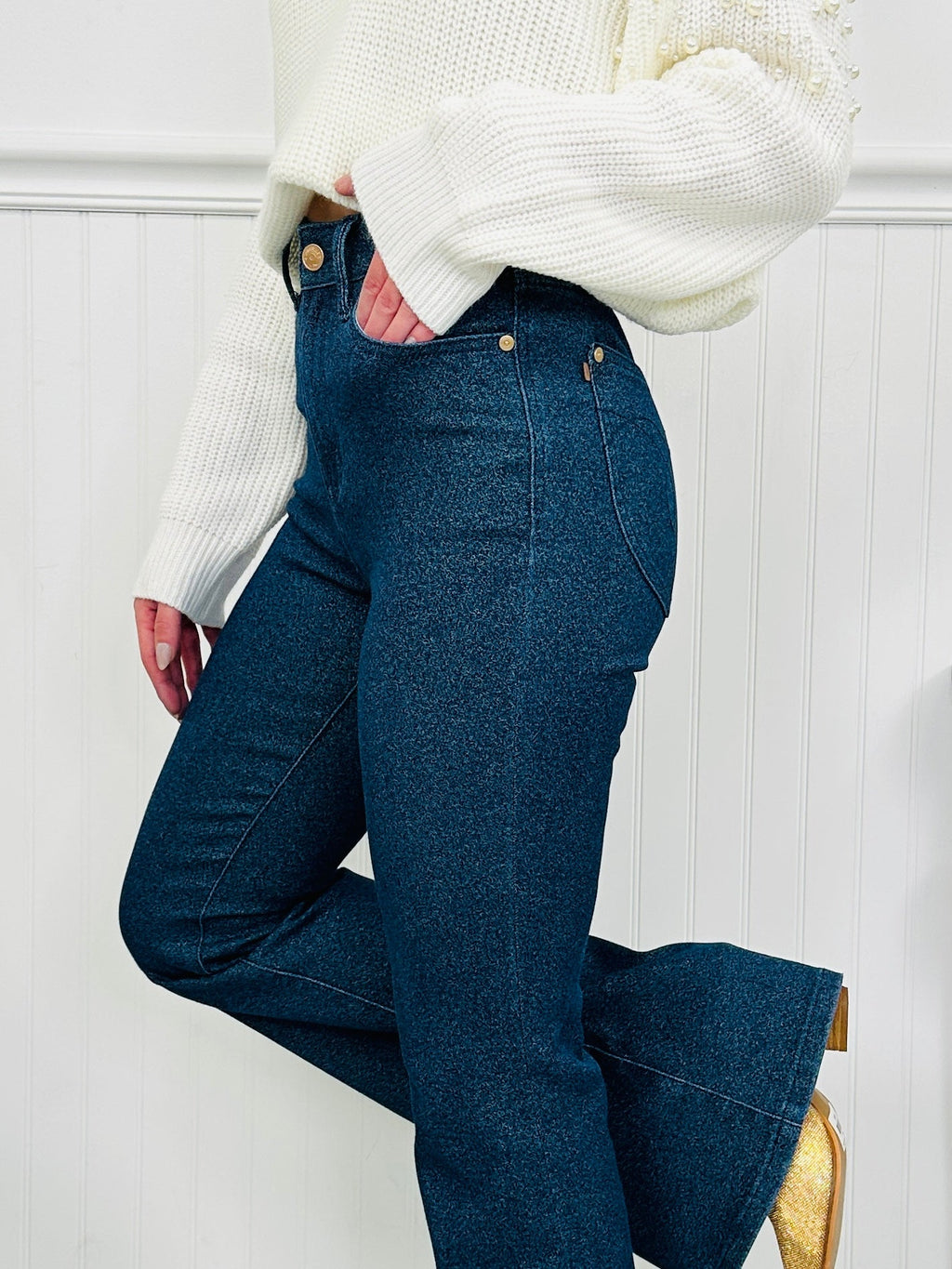 Judy Blue Feeling Glamorous Sparkle Flare Jeans