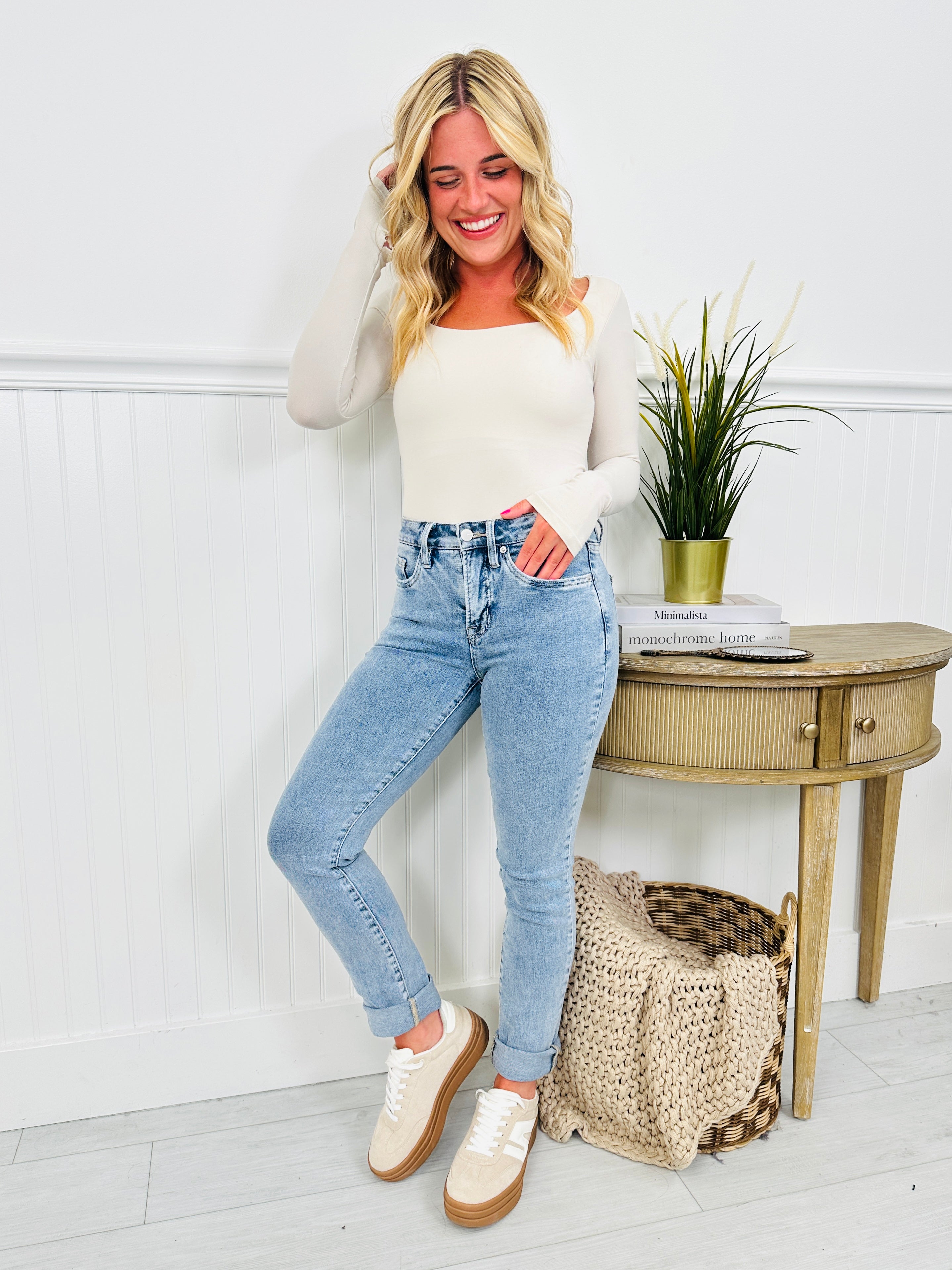 Can't Forget You Tummy Control Straight Jeans