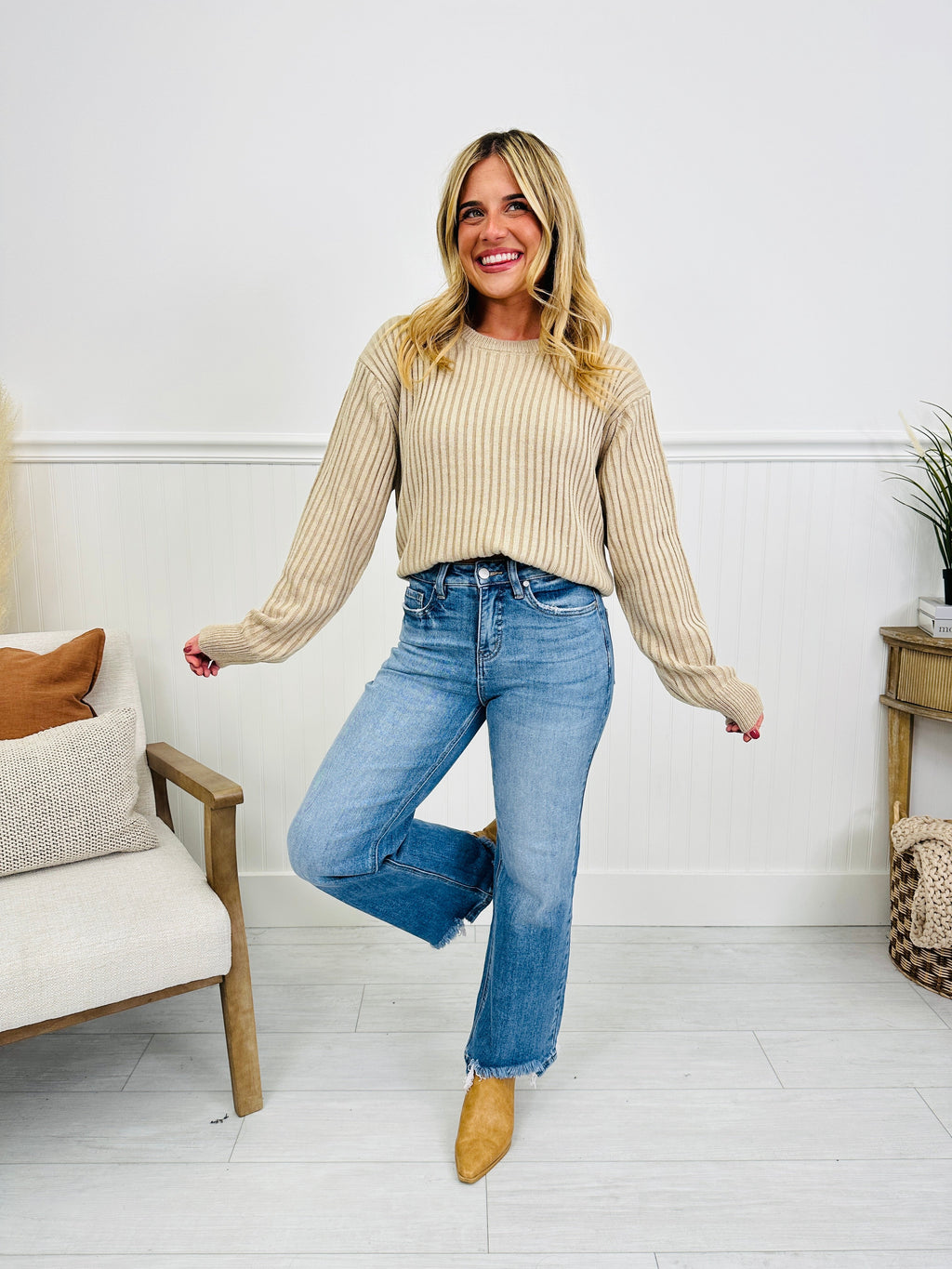 Fashionably Late Straight Tummy Control Jeans