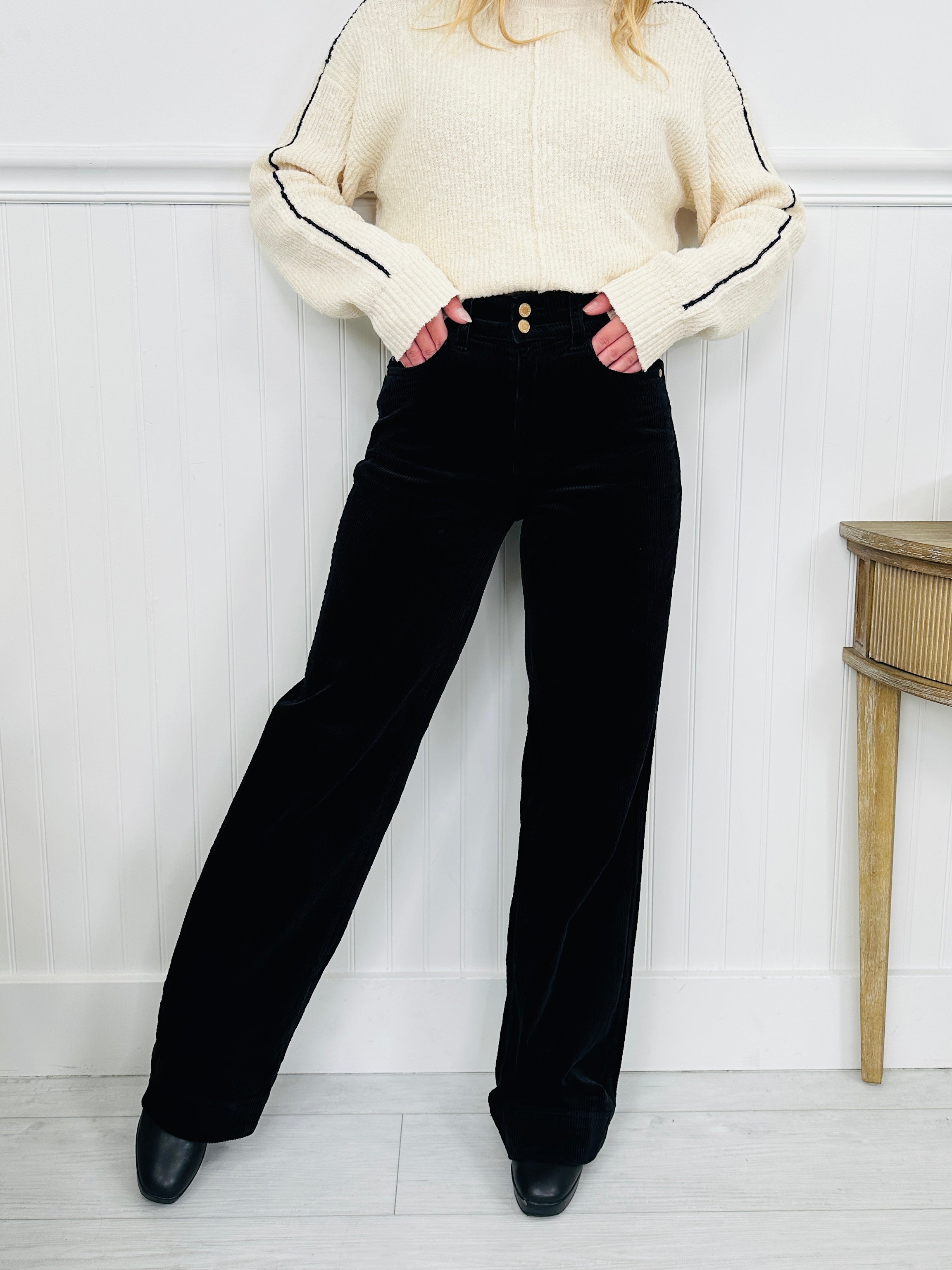 Judy Blue Coordinated Corduroy Wide Leg Pants