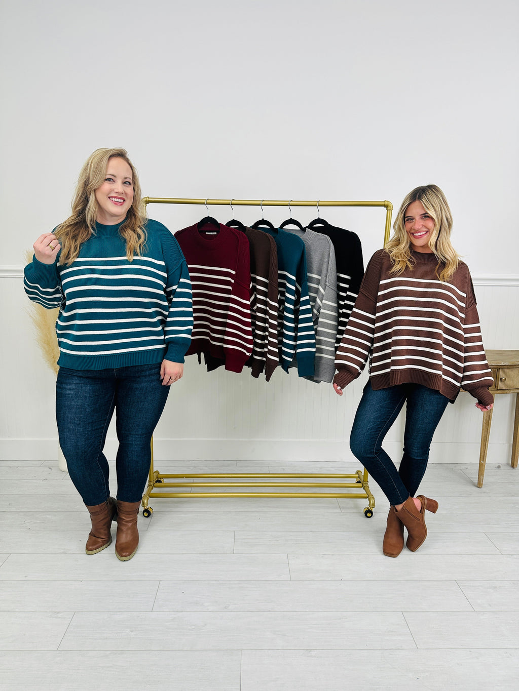 Falling For Stripes Sweater-Multiple Colors!