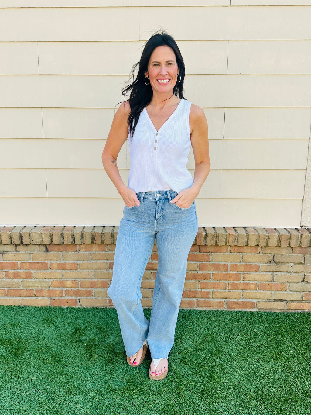 Wear Everywhere Wide Leg Tummy Control Jeans