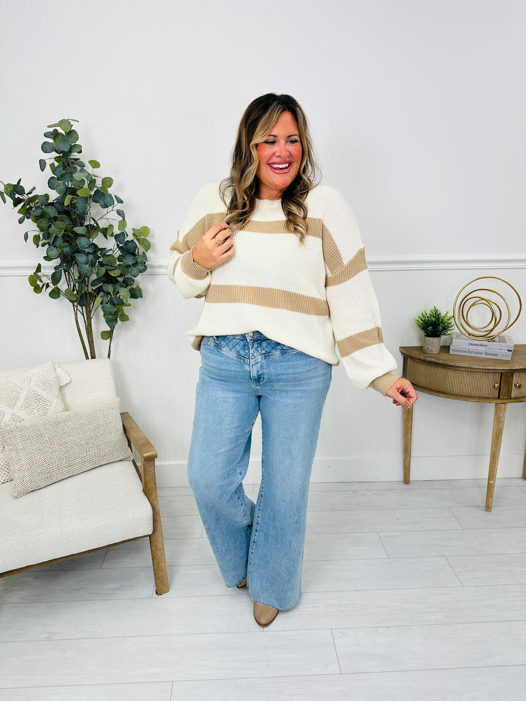 Judy Blue Stitched In Time Retro Wide Leg Jeans