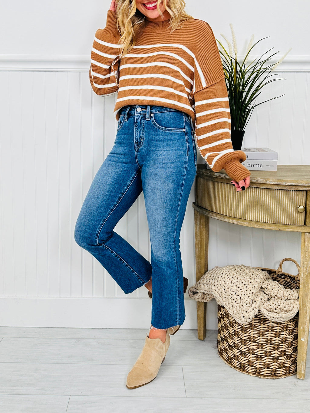 Falling Fast Kick Flare Tummy Control Jeans