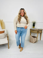 Time To Unwind Cropped Slim Fit Wide Leg Jeans