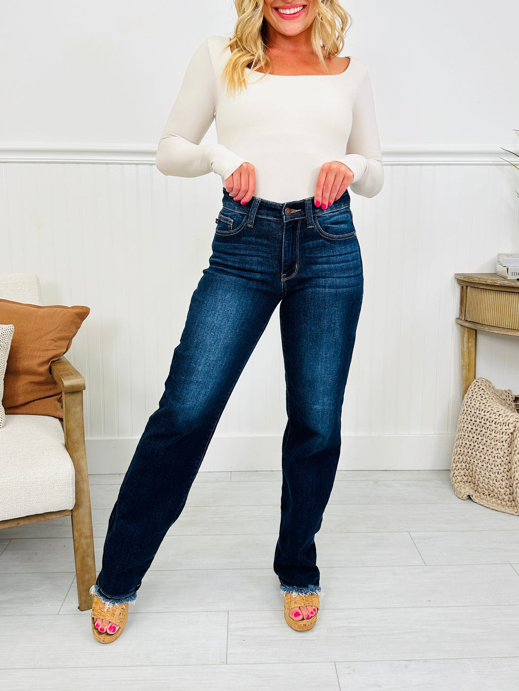 Judy Blue Keep You in The Dark Straight Leg Jeans