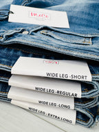Just Four You Tummy Control Wide Leg Jeans in Four Inseams
